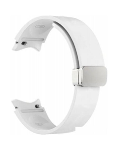 Ремешок Flex Buckle силиконовый для Samsung Galaxy Watch4/5/6 (20 мм, белый) Rumi