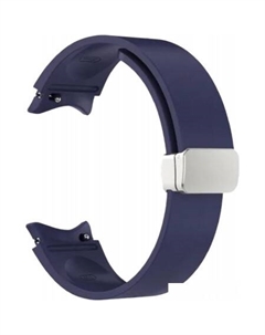 Ремешок Flex Buckle силиконовый для Samsung Galaxy Watch4/5/6 (20 мм, темно-синий) Rumi
