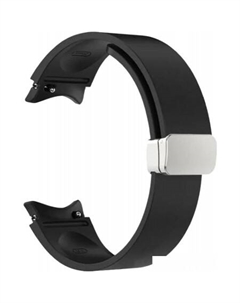 Ремешок Flex Buckle силиконовый для Samsung Galaxy Watch4/5/6 (20 мм, черный) Rumi