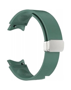 Ремешок Flex Buckle силиконовый для Samsung Galaxy Watch4/5/6 (20 мм, зеленый) Rumi