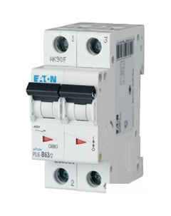 Выключатель автоматический PL6 2P 63А С 6кА 2M 286573 Eaton