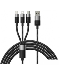 Кабель StarSpeed 1-for-3 Fast Charging Data Cable (1.2 м, черный) Baseus