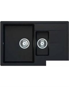 Кухонная мойка Rock SQR 104 (черный металлик 601) Aquasanita