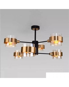 Люстра средней высоты 70127/6 (черный/дымчатый) Евросвет