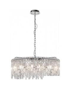Подвесная люстра 60159 (хром/прозрачный хрусталь Strotskis) Евросвет