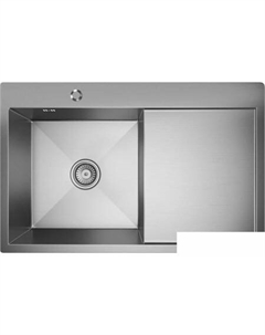 Кухонная мойка Pro 551877 левый (сатин, с сифоном) Mixline