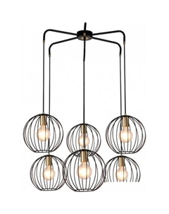 Подвесная люстра Quebec 10176/6 E27*60W Black/Brass Escada