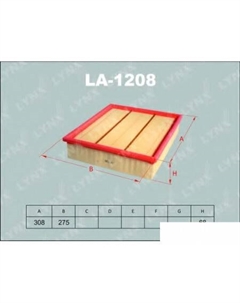 Воздушный фильтр LA1208 Lynxauto