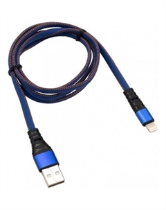 Кабель 18-7053 USB Type-A - Lightning (1 м, синий) Rexant
