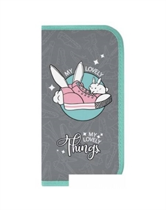 Пенал Кеды с кроликом 59496 (серый) Feniks