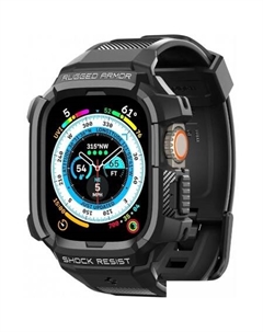 Ремешок Rugged Armor Pro для Apple Watch Ultra (49 мм) (черный) Spigen