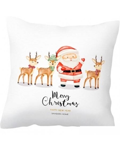 Декоративная подушка Home Санта с тремя оленями Пд4040Нг-10а Samsara