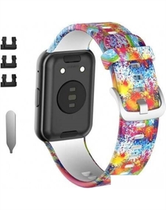 Ремешок силиконовый для Huawei Watch FIT, Watch FIT Elegant (цветные брызги) Rumi