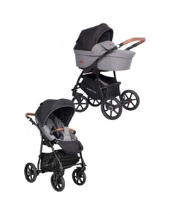 Универсальная коляска Basic Bella Lux (2 в 1, 01/темно-серый) Riko