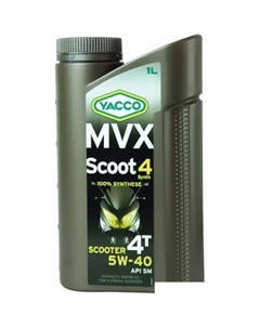 Моторное масло MVX Scoot 4 Synth 5W-40 1л Yacco