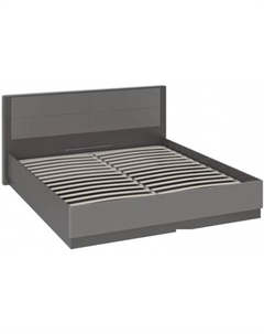 Кровать Наоми ТД-208.01.02 с ПМ (серый/джут) Трия
