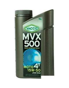 Моторное масло MVX 500 4T 15W-50 1л Yacco
