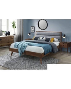 Кровать Orlando 160x200 (серый/орех) Halmar