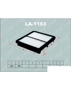 Воздушный фильтр LA1163 Lynxauto