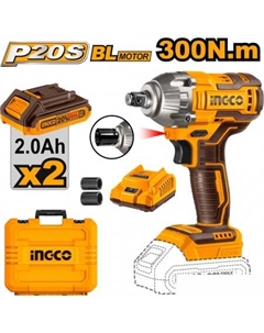 Гайковерт CIWLI2038 (с 2-мя АКБ, кейс) Ingco