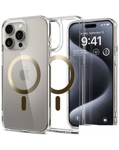 Чехол для телефона Ultra Hybrid (MagFit) для iPhone 15 Pro ACS06718 (золотой) Spigen