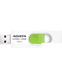 USB Flash UV320 32GB (белый/зеленый) Adata