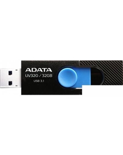 USB Flash UV320 32GB (черный/голубой) Adata