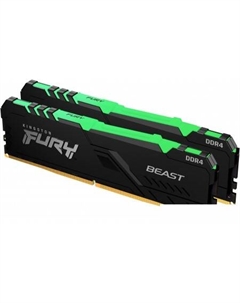 Оперативная память FURY Beast RGB 2x8ГБ DDR4 2666 МГц KF426C16BB2AK2/16 Kingston