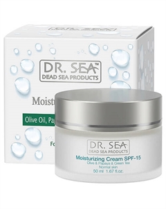 Крем для лица увлажняющий с маслом оливы, экстрактом папайи и зеленого чая SPF15 50 Dr. sea