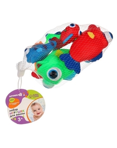 Резиновые игрушки для ванны «Рыбки лупоглазики», 12 см, с пищалкой, в наборе 6 шт. Крошка я