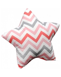 Декоративная подушка Звезда (зигзаг коралловый) Мебельград