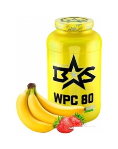 Протеин WPC 80 (2000г, клубника/банан) Binasport