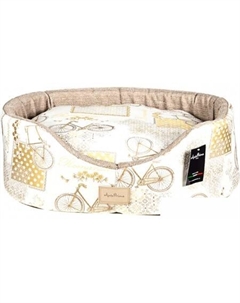 Лежак Nathalie NAYELBIKE07 (бежевый/принт велосипед) Anteprima