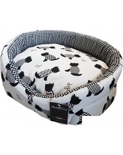 Лежак Nathalie NADOGNER05 (белый/черный/принт собачки) Anteprima