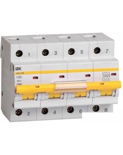 Выключатель автоматический ВА 47-100 80А 4P 10кА С MVA40-4-080-C Iek