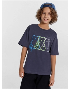 Футболка для мальчиков серая с принтом Mark formelle