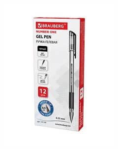 Набор гелевых ручек Number One, линия письма 0,35 мм Brauberg