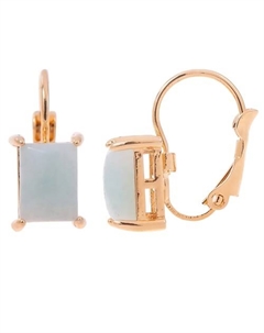 Серьги с амазонитом "Квадрат" Lj