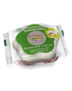 Шампунь твердый Organic Bio для жирных волос с зелёной глиной 85 Ma provence