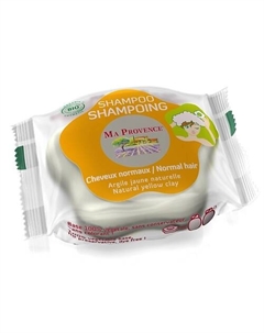 Шампунь твердый Organic Bio для нормальных волос с жёлтой глиной 85 Ma provence