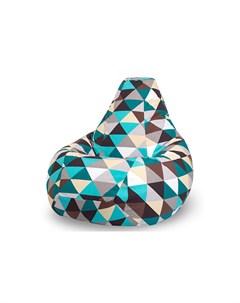 Кресло мешок diamond xl голубой 85x120x85 см Van poof