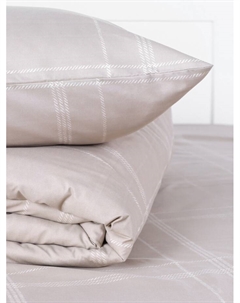 Комплект постельного белья евро «Бежевая клетка» 200×217см, 220×240см,50×70см-2 шт., микрофайбер,100% п/э Lovelife