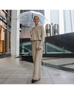 Костюм женский (джемпер, брюки) : Casual Collection, размер 48, бежевый Minaku