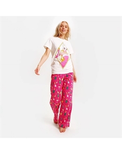 Пижама новогодняя женская (футболка, брюки) Girl, размер 48-50 Kaftan