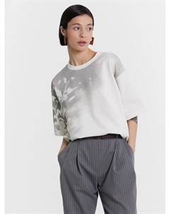 Футболка женская белая с принтом Mark formelle