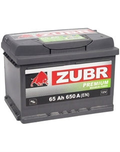 Автомобильный аккумулятор Premium R+ 65 А/ч ZU650P Зубр