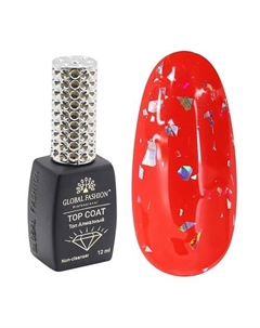 Топ Алмазный для гель-лака без липкого слоя Diamond Holographic Foil Top Global fashion