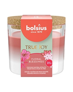 Свеча в стекле арома с пробкой цветочные благовония 403 Bolsius