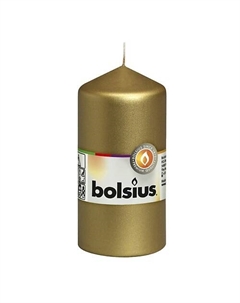 Свеча столбик Classic золотая 253 Bolsius