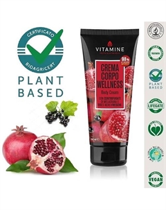 Натуральный крем для тела на фруктовых соках Vitamine "Гранат и черная смородина" 200 L'erboristica